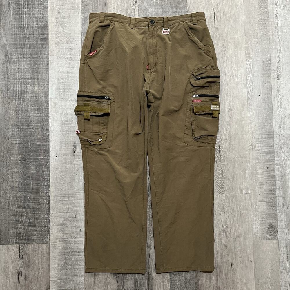Echo Unltd Baggy Paratrooper Cargo Pants Brown Baggy Army Tech Hip Hop Men's 40